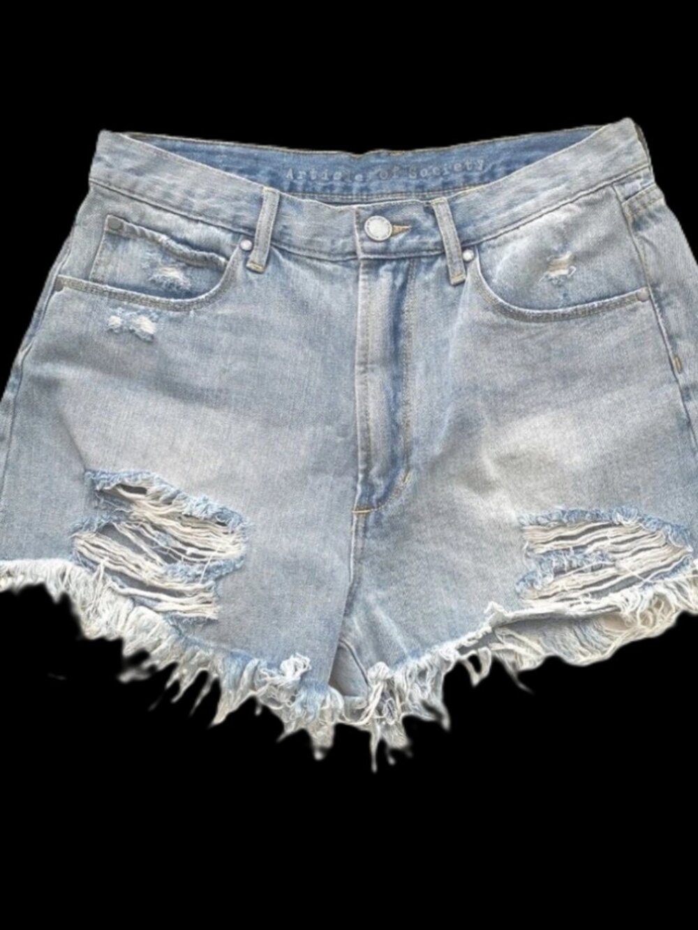 Articles of Society High-Rise Denim Shorts